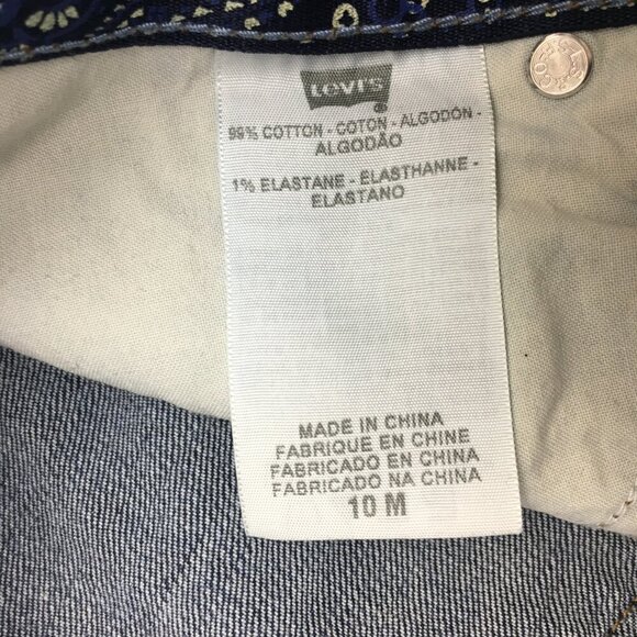 Levi's 525 Perfect Waist Jeans Straight Leg Distressed Frayed Hems size 10 - Picture 9 of 9